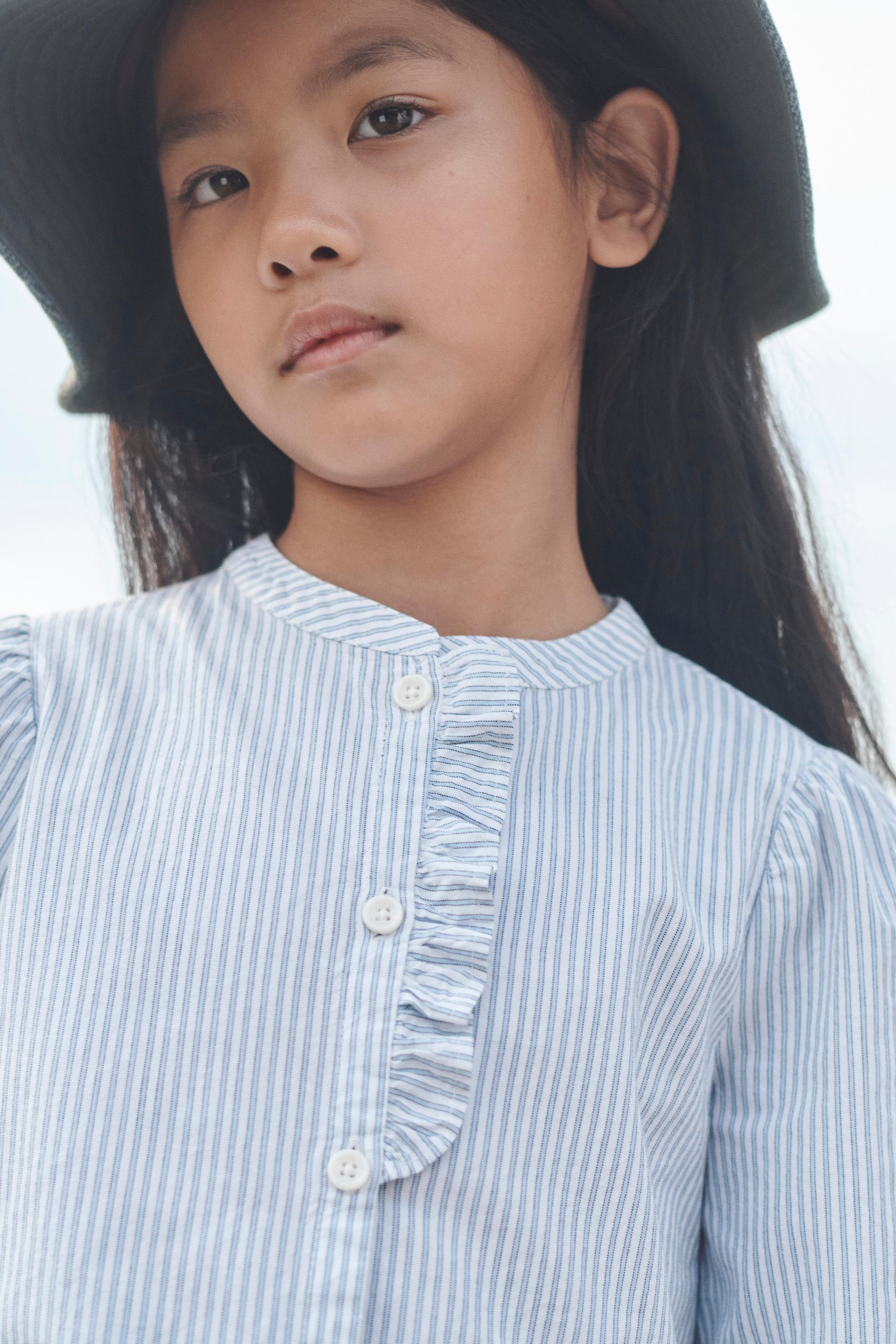 LIMITED EDITION STRIPED SHIRT WITH RUFFLE TRIM